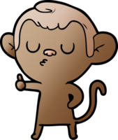 cartoon calm monkey png