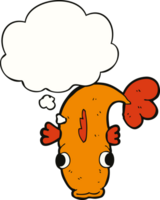 cartoon fish with thought bubble png