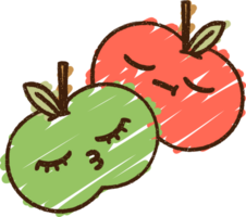 appels krijttekening png