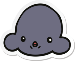 sticker of a cartoon cloud png