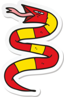klistermärke av en tecknad orm png