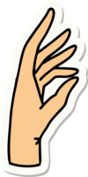 sticker of tattoo in traditional style of a hand png