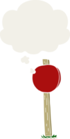 dessin animé signe Publier avec pensée bulle dans rétro style png