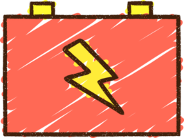 Autobatterie Kreidezeichnung png