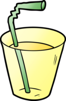 boisson de dessin animé avec de la paille png