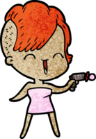 garota hipster feliz dos desenhos animados png