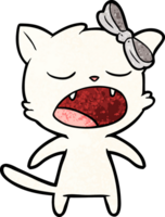 cartoon meowing cat png