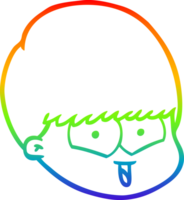 arcobaleno pendenza linea disegno di un' cartone animato contento ragazzo png