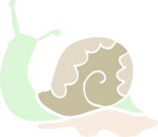 escargot de dessin animé de style plat couleur png