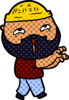 cartoon happy bearded man png