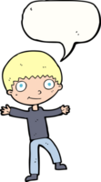 cartoon happy boy with speech bubble png