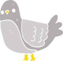 oiseau de dessin animé de style plat couleur png