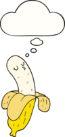 cartoon banana with thought bubble png