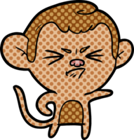 singe agacé de dessin animé png