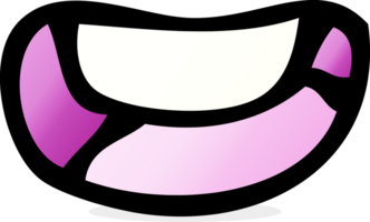 dessin animé bouche heureuse png