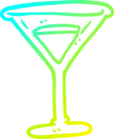 cold gradient line drawing of a cartoon red cocktail png