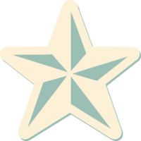 sticker of tattoo in traditional style of a star png