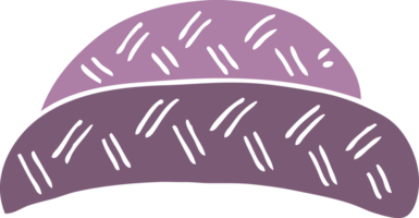 chapeau de dessin animé de style plat couleur png