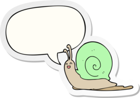 cartoon snail with speech bubble sticker png