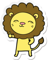 sticker of a cartoon lion png