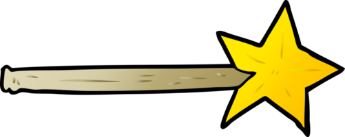 cartoon magic star wand png