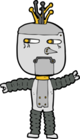 robot que agita de dibujos animados png