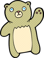 cartoon waving bear png