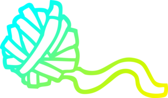 cold gradient line drawing of a cartoon ball of string png