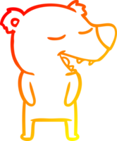 warm helling lijn tekening van een tekenfilm beer png