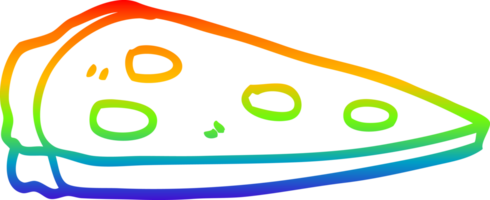 arcobaleno pendenza linea disegno di un' cartone animato Pizza png