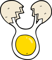 cartoon cracked egg png