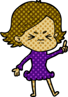 cartoon angry girl png