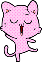 gato de desenho animado cantando png