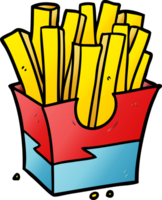 papas fritas de comida chatarra de dibujos animados png