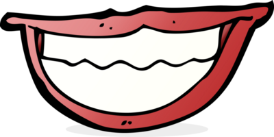 bouche souriante de dessin animé png