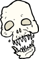 cráneo de miedo de dibujos animados png