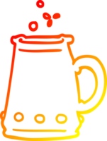 warm gradient line drawing cartoon jem encrusted cup png