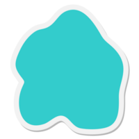 uttrycksfull form blob klistermärke png