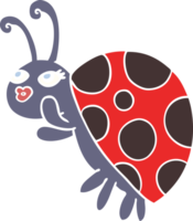 coccinella del fumetto di stile di colore piatto png