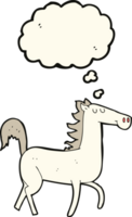 cartoon horse with thought bubble png