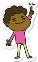 sticker of a cartoon friendly man png