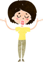 Cartoon friedliche Frau png