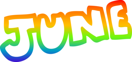 desenho de linha de gradiente de arco-íris desenho animado mês de junho png