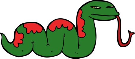 dessin animé serpent rampant png