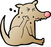 chien de dessin animé qui se gratte png