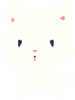 gatto cartone animato in stile piatto a colori png