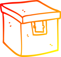 warm gradient line drawing cartoon evidence box png
