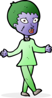 cartoon halloween zombie woman png