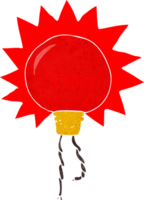 cartoon red light bulb png