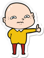 sticker of a cartoon nervous man png